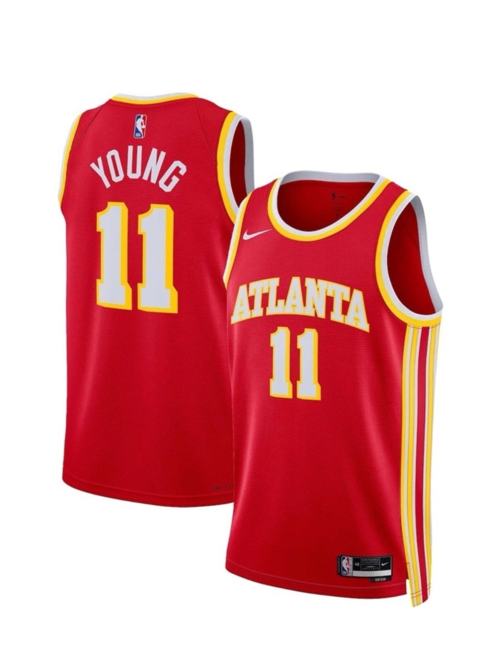 Nike Trae Young Hawks Icon Edition 2020 NBA Swingman Jersey CN8007-661 Size M